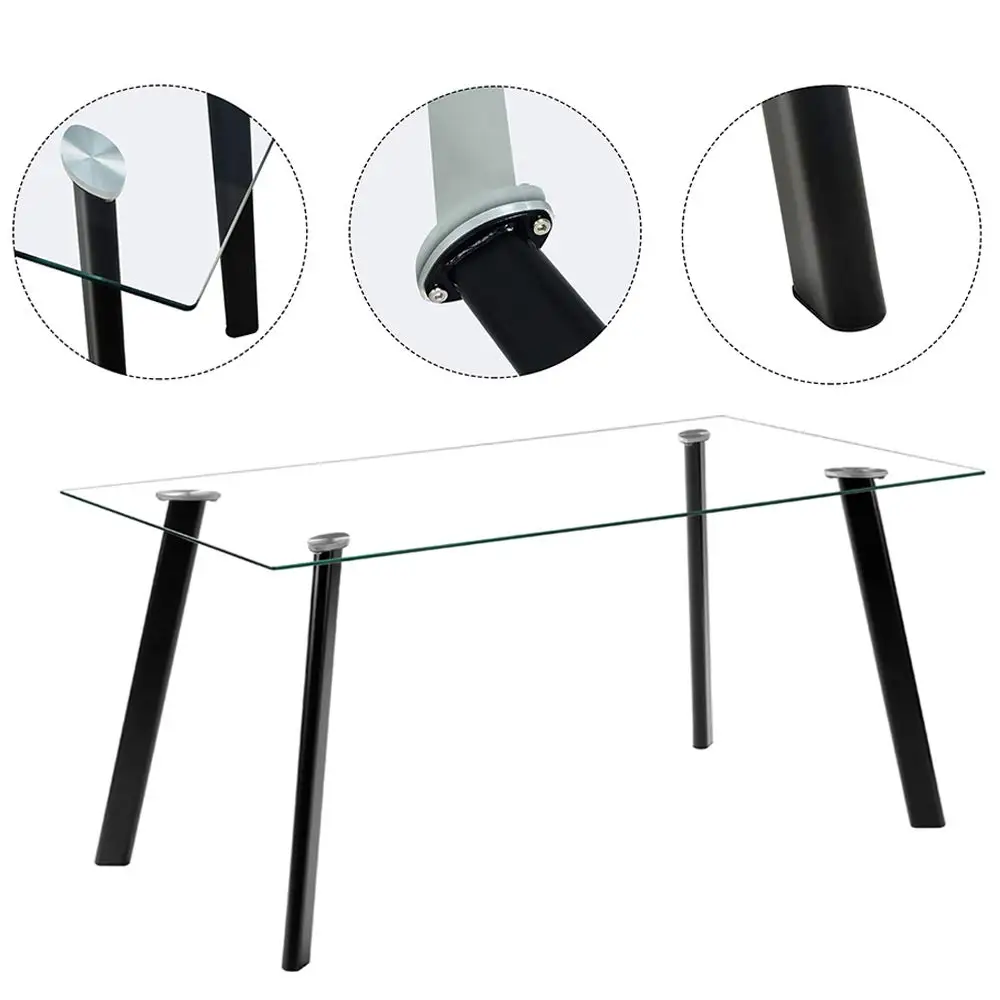 New arrival wedding furniture dining round dinning table set glass modern