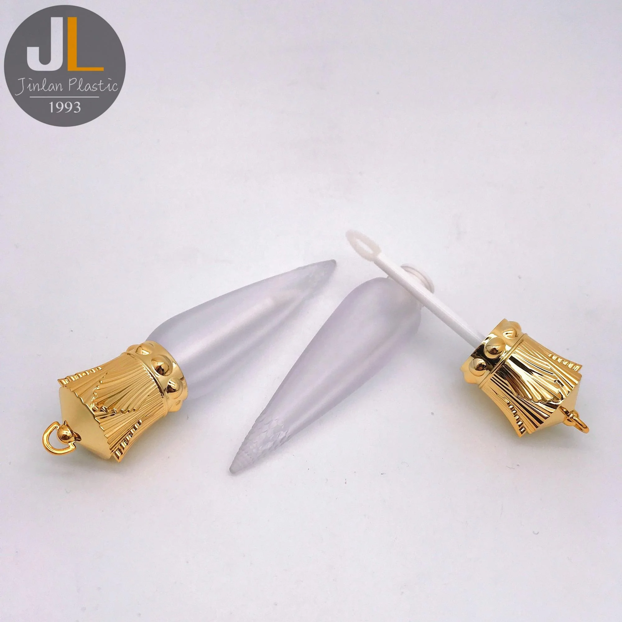 Luxury Transparent Rose Gold Crown Shape Lip Gloss Tubes with Wands