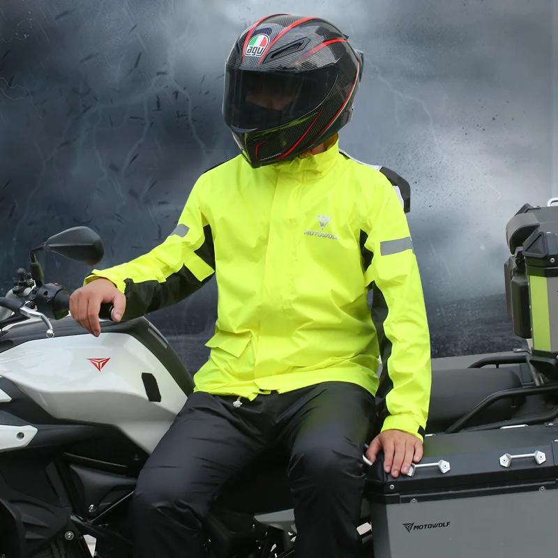  MOTOWOLF PU 100% водонепроницаемая одежда непромокаемый мотоциклетный дождевик для