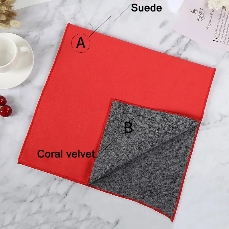 Large Absorbent Towel Thickened Cleaning Fine Fiber Rag Car Microfiber Suede Wash Towel