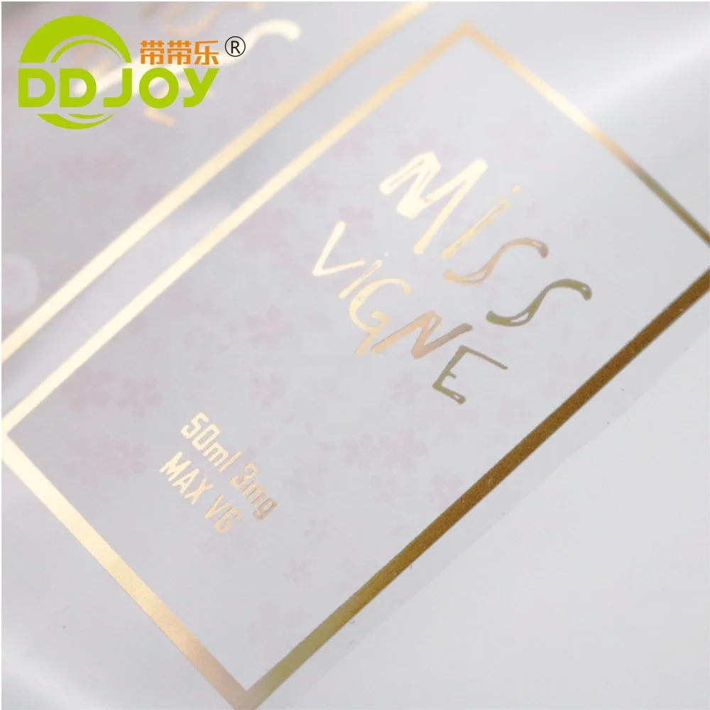 Self Adhesive Print Customized Private Logo Transparent Vinyl Sticker Clear Plastic Water Bottle Label Sticker