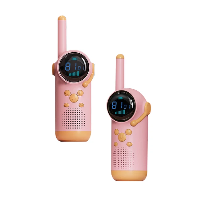 Walkie Talkie Kids USB Charge Wireless Cartoon Walkie Talkie Toy Remotely Interactive Kids Outdoor Toys