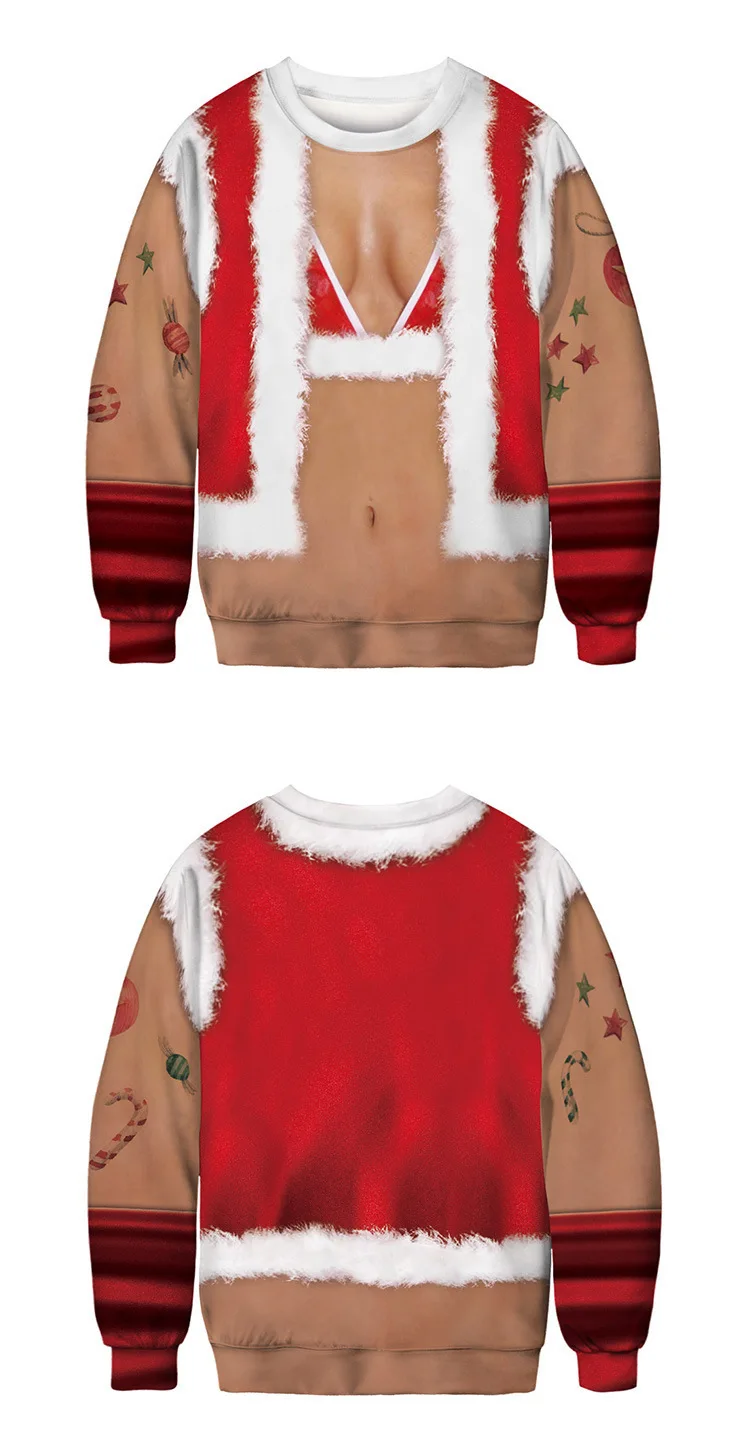 Gfit In Wholesale Full Printing Christmas Sweatshirt Men Vintage Halloween Hoodies 3D Printing Clothes