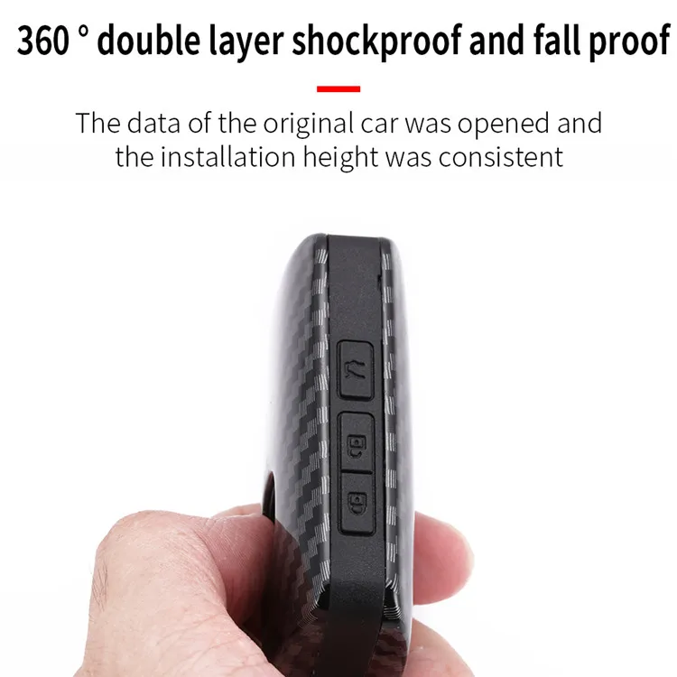 ABS Carbon Fiber Car Key Case Cover Shell For Mazda 3 Alexa CX30 CX-4 CX5 CX-5 CX8 CX-8 CX-30 CX9 CX-9 Protected Fob Accessories