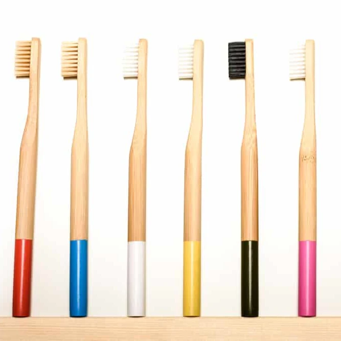 Bio toothbruhs reusable round handle bamboo toothbrush travel set hot selling bamboo toothbrush with bamboo tube
