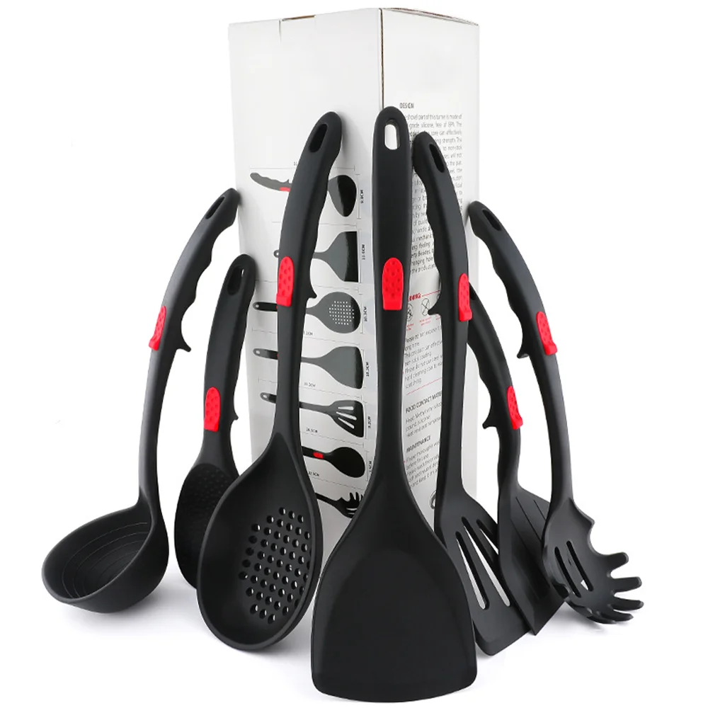 Amazon top seller kitchen utensils products korean premium silicone kitchenware utensil set cooking tools With stand all types