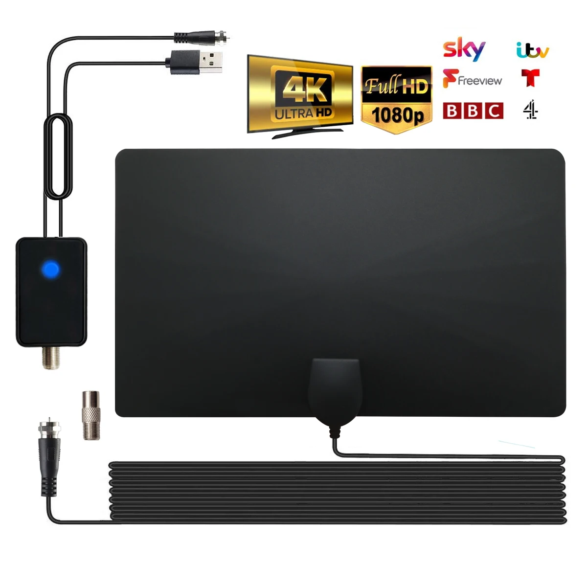 HDTV 4K HD высокочастотный сигнал цифровая комнатная ТВ антенна