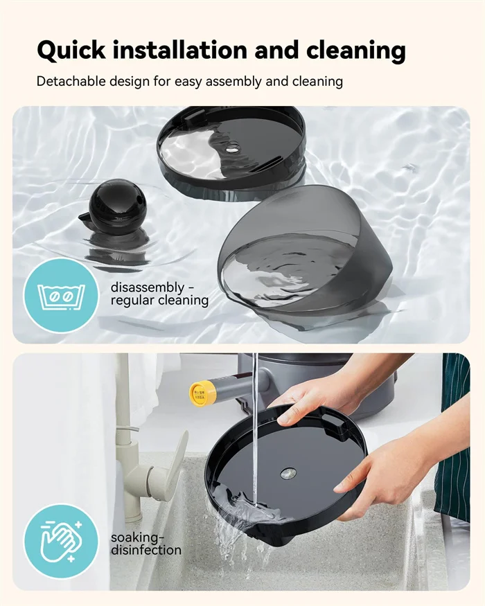 New Design Pet Dog Cat Water Fountain Ultra-quiet pump Activated Carbon filter keeps water fresh 2.2L faucet designed