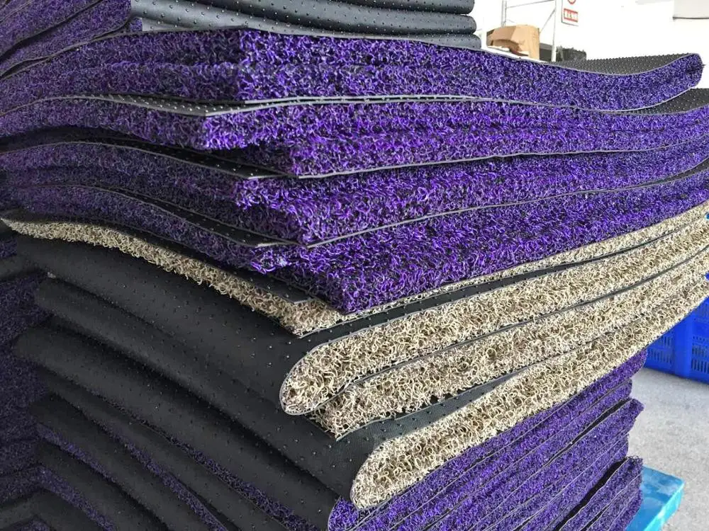 Eco-friendly car coil mat roll with non-slip backing