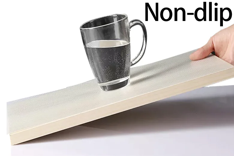 Custom oil proof shelf liner gorilla grip anti slip drawer shelf mat for kitchen cabinet mini fridge mat