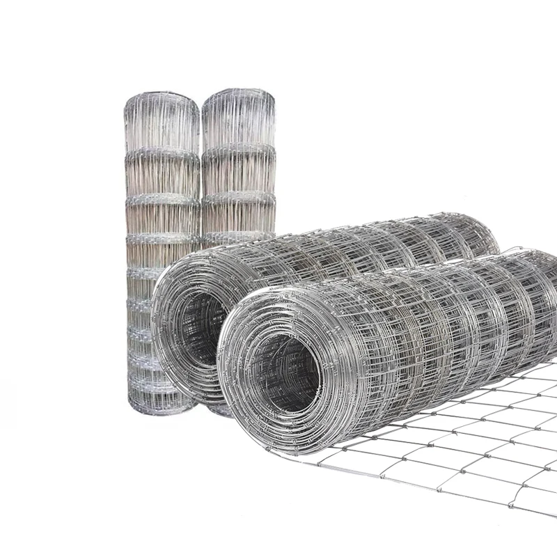 Most Popular 8ft Electric Galvanized Fixed Knot Wire Mesh Steel Security Fence for Farm Cow Field Sport Usage Frame Material
