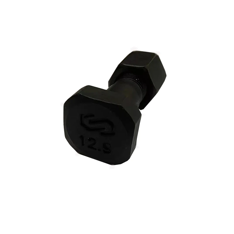 OEM ODM custom size 40cr 45 steel material black color truck wheel bolt Wheel Hub Bolt nuts for light trucks