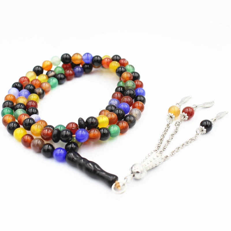 prayer beads muslim natural stone agate 99 muslim prayer beads
