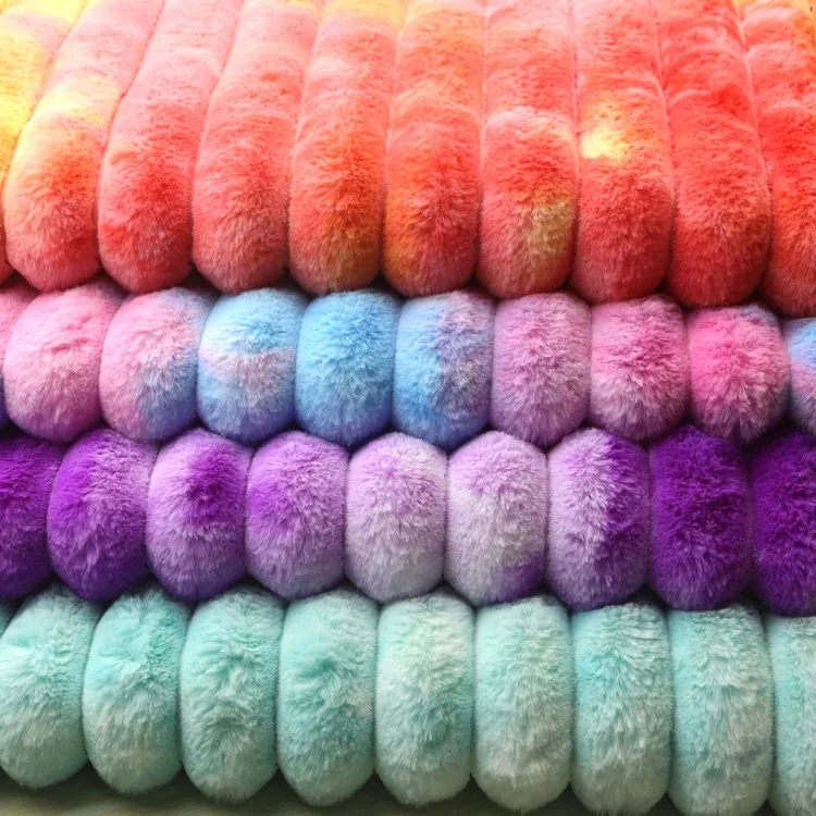 Оптовая продажа от фабрики теплая мягкая популярная для кожи ткань из искусственного меха кролика