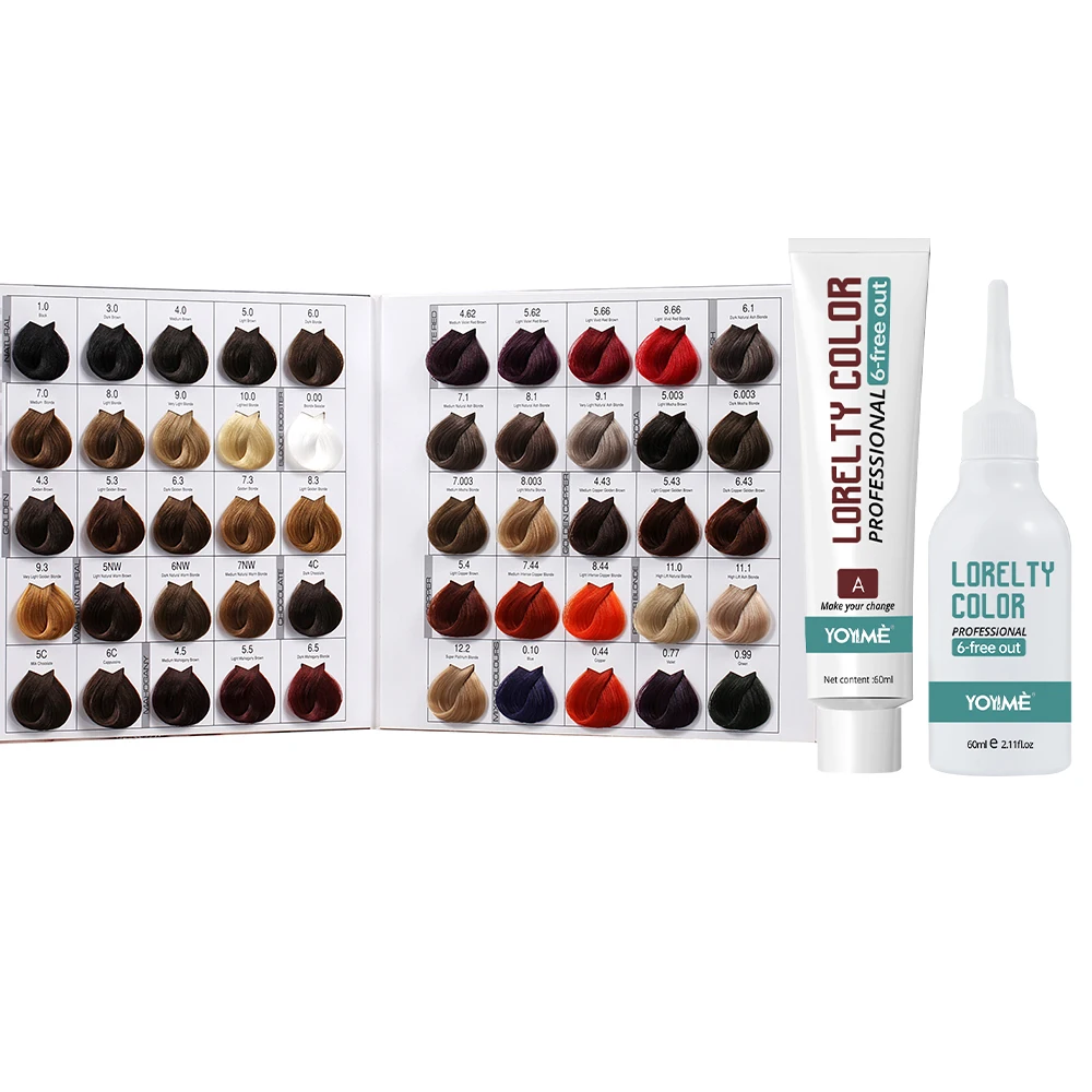 Customized 60ml*2 Home Hair Color Chestnut Brown Nourishing Creme Gray Coverage Permanent Hair Dye