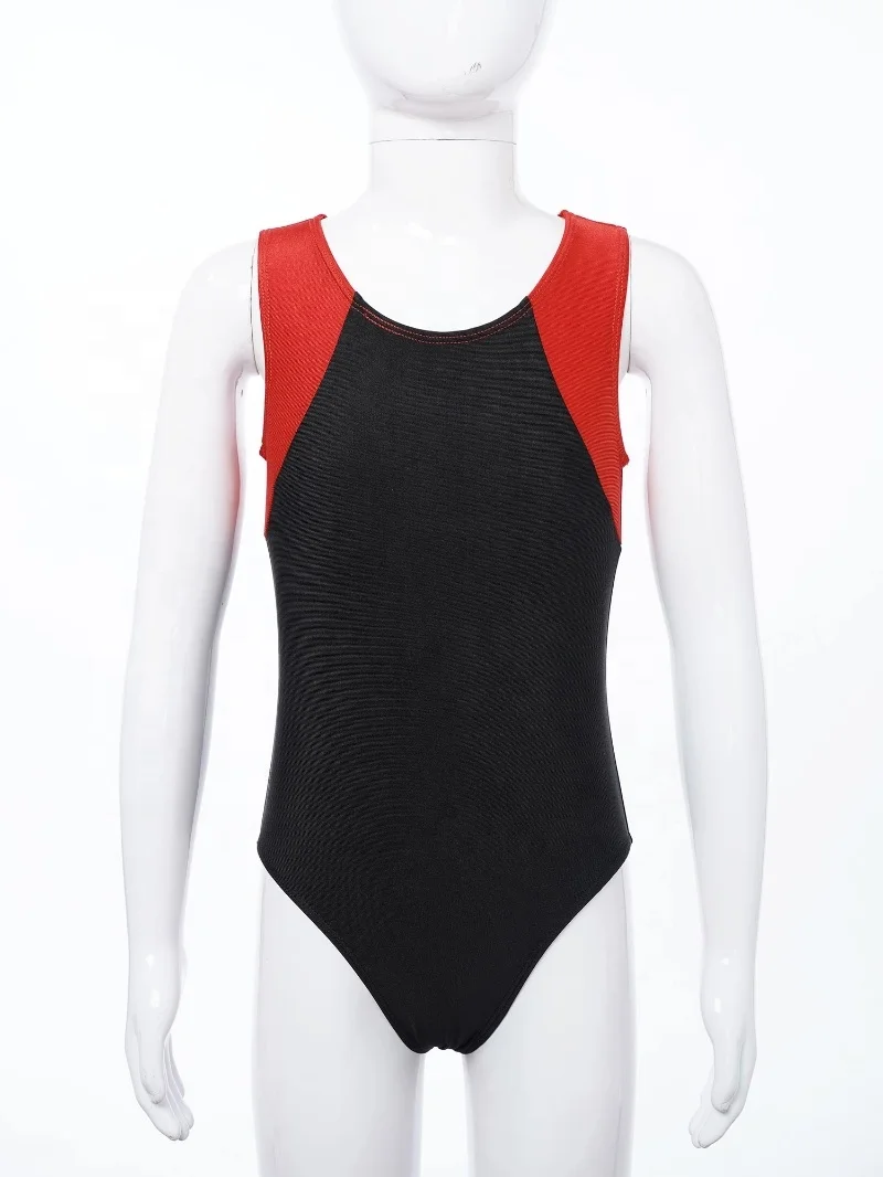 Kids Boys Custom Sleeveless sublimation gymnastic leotard Bodysuit with Shorts Set for Gymnastic Yoga