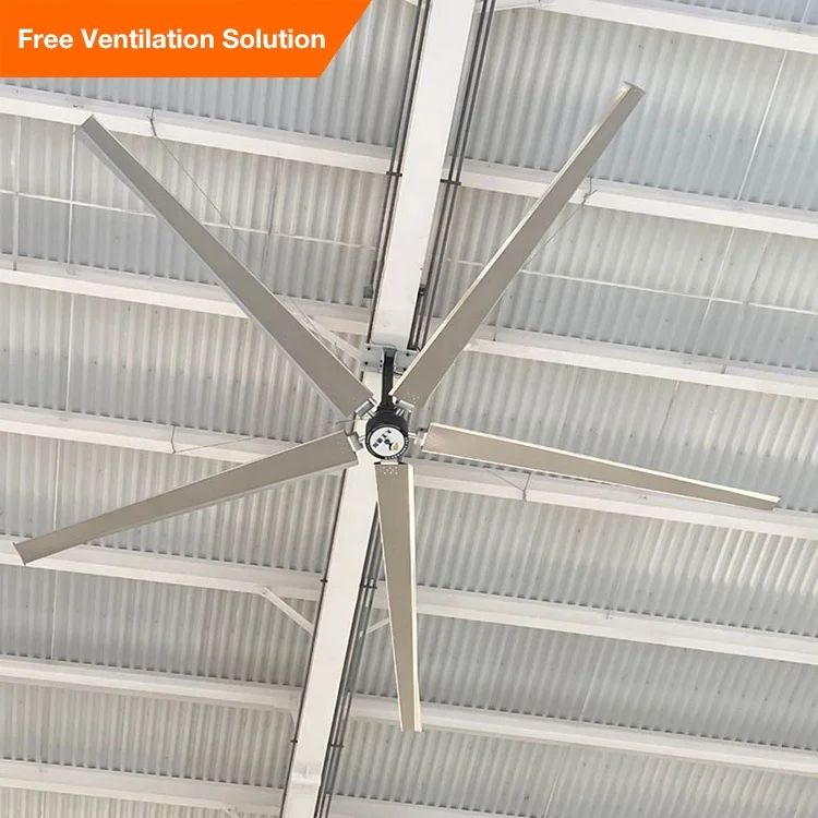 DAWANG FAN PMSM direct drive industrial ceiling fan for factory 24ft hvls fan