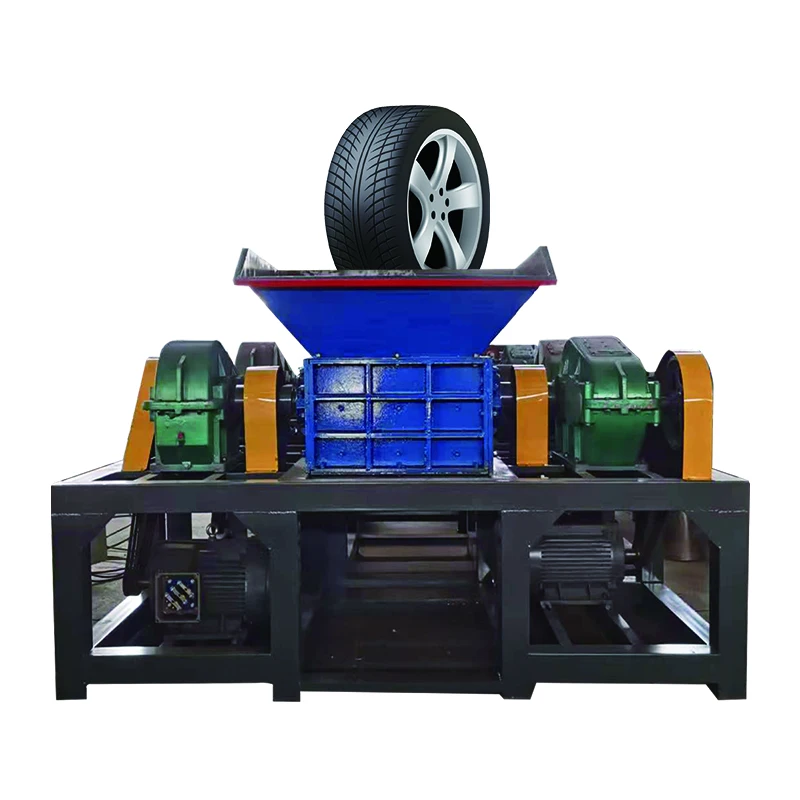 Professional Wood Plastic Tire Industrial Recycling Shredding Double Shaft Shredder Machine Manufacturers