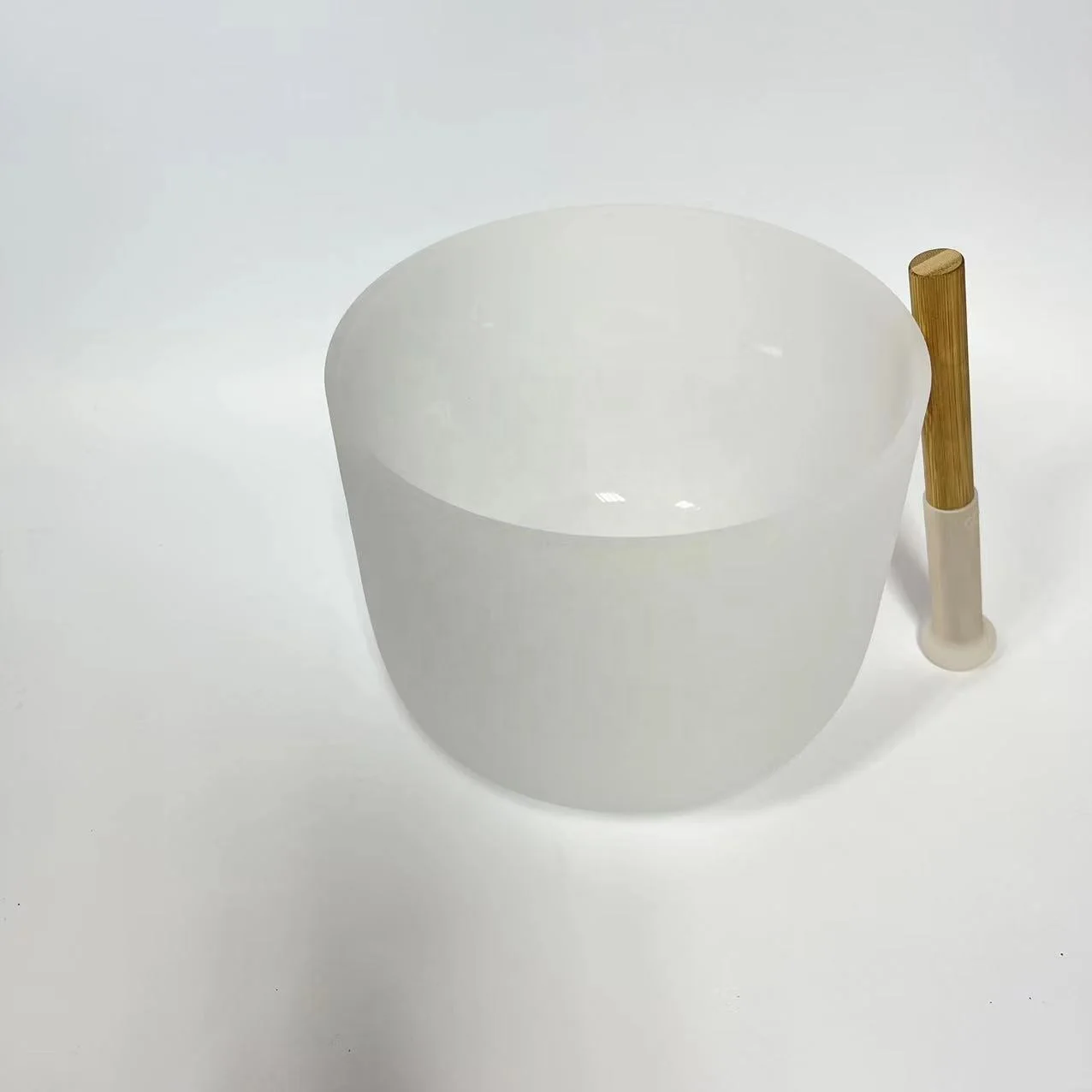 432HZ 9inch perfect pitch F HEART wholesale Quartz Crystal frosted singing bowl with patent silicone mallet for meditation