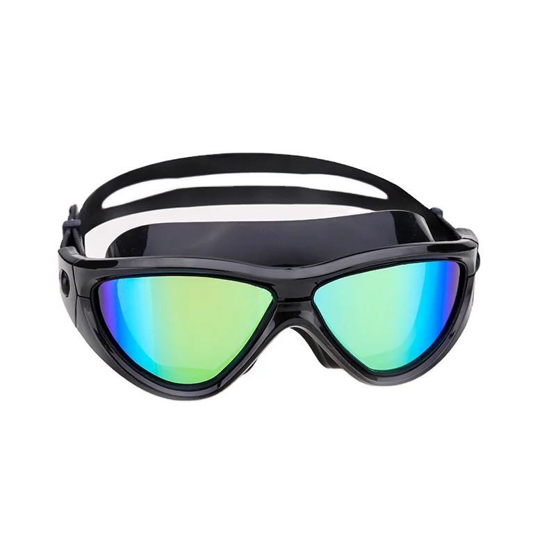 ZLF Big Frame Multi-color Electroplating Swimming Goggles 5300 Anti-fog PC Silicone Adult Swim Glasses