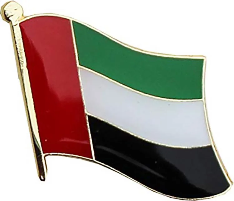 
Metal national country flags lapel pins uae badge 