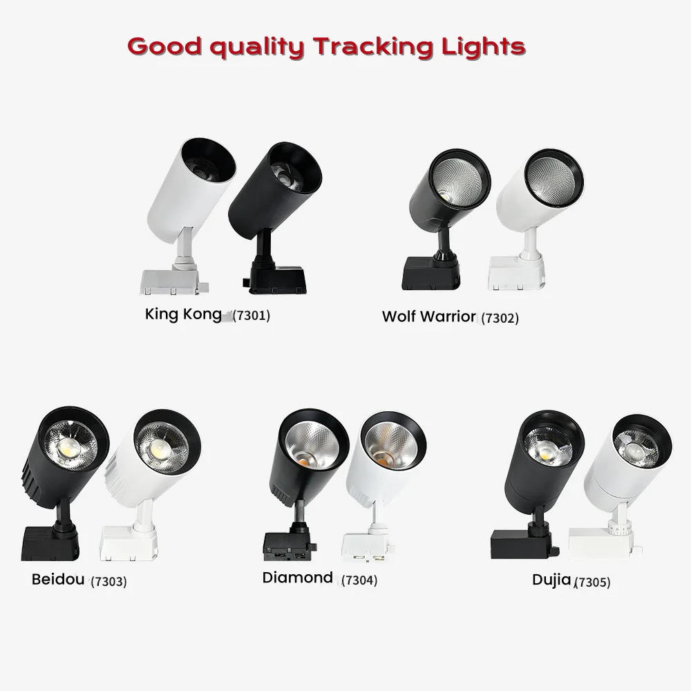 High Brightness Aluminum Led Tracking Light Spotlights Track Lamp Rail Lighting System Led Light For Mall Supermarket Shop Room