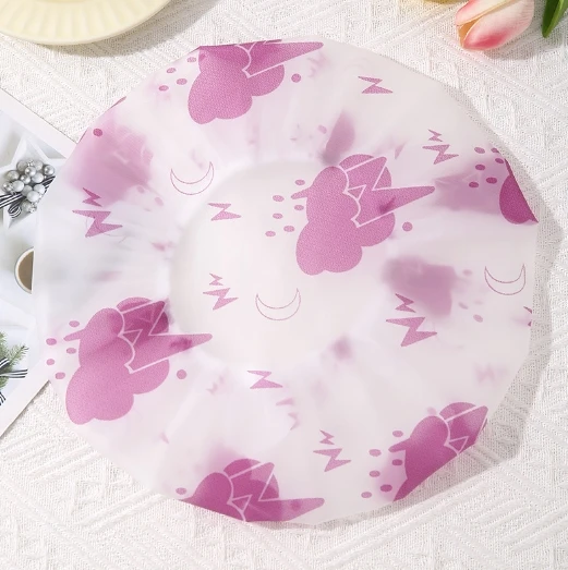 Waterproof shower cap with adjustable cute children and baby PEVA thickened shower cap hair for adults and women hat