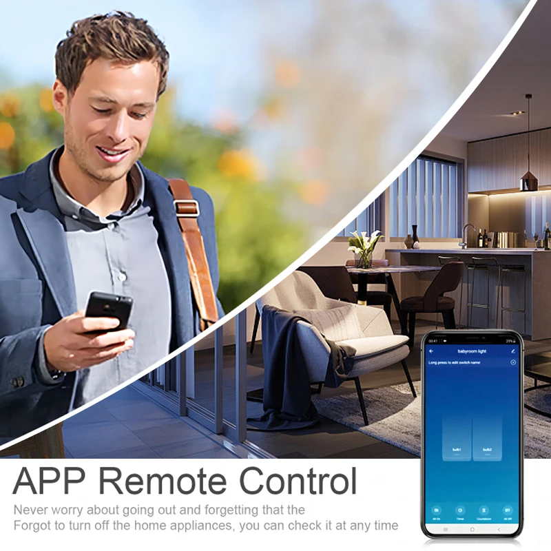 147 Type Wi-Fi  Universal 5 Gang SmartTouch wall Switch with Tuya App Remote Control and Backlight Function