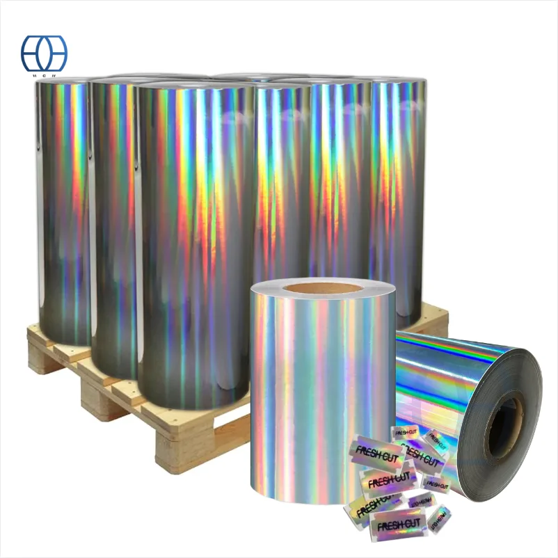 for printer PP silver laser film with adhesive plastic film roll