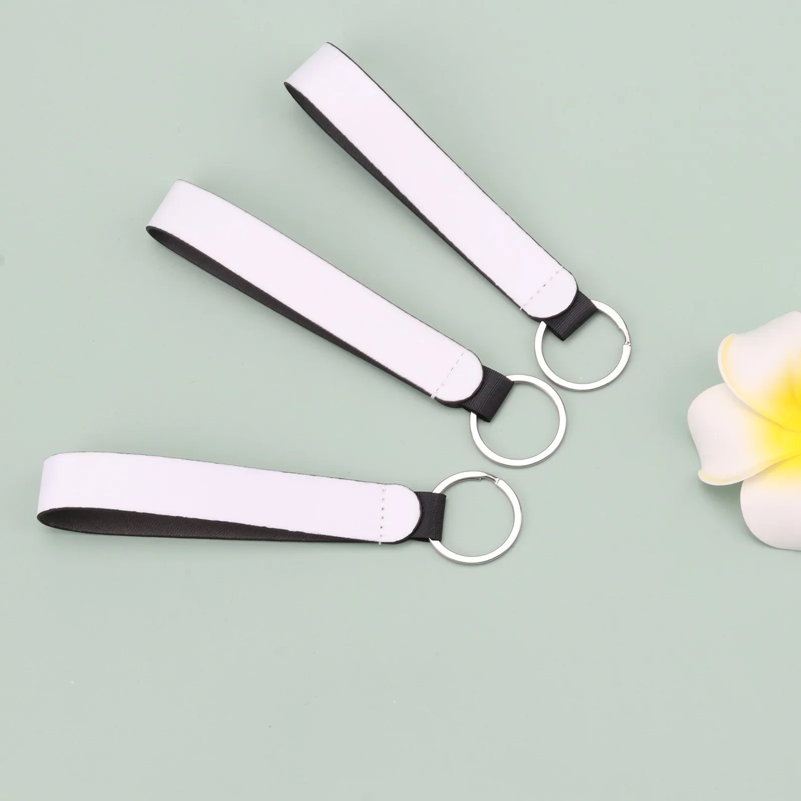 Sublimation Chapstick Holder Neoprene keychain blanks key chain wrist strap Holder