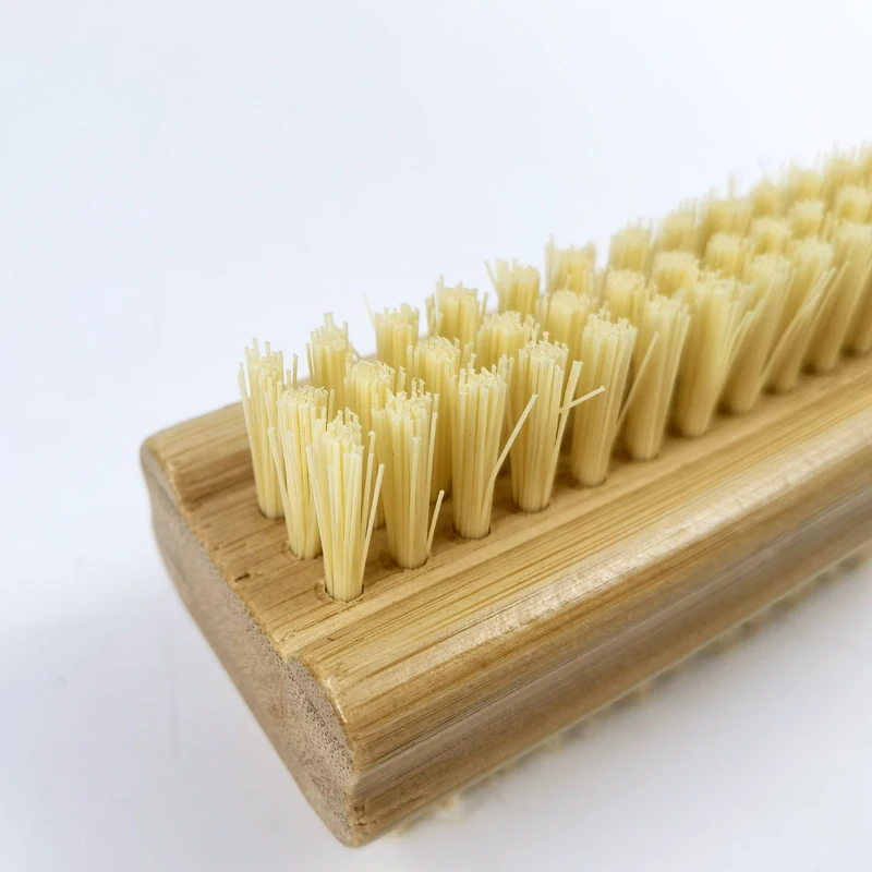 Распродажа, Бамбуковая Двухсторонняя щетка для чистки ногтей из ПЭТ