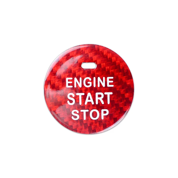 ES Factory Wholesale OEM ODM Car Interior Accessories Carbon Fiber Start Stop Button Cover For SUBARU WRX Forester Outback