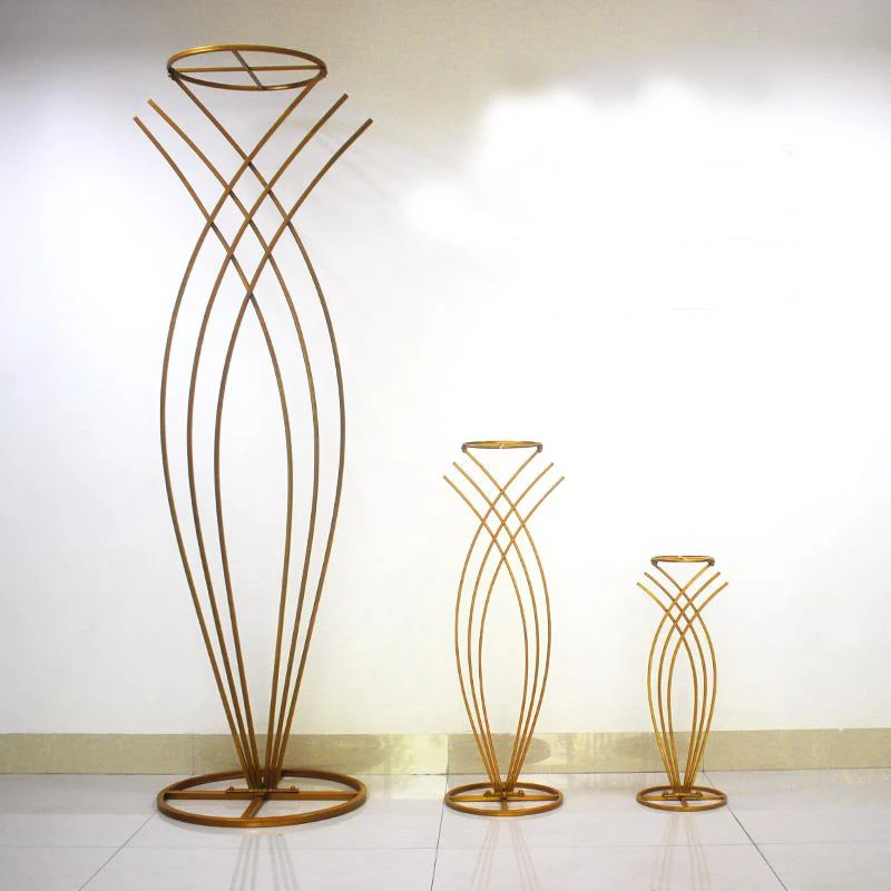 gold metal wedding centerpiece for  decoration