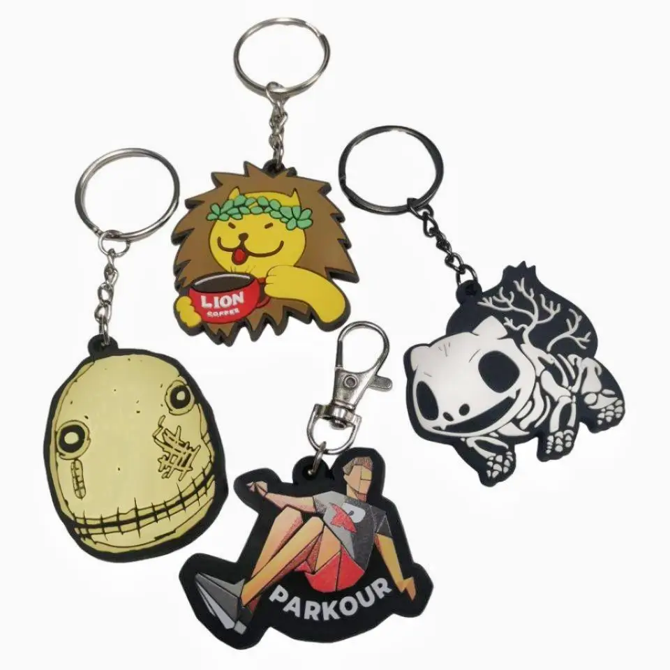 Custom Soft Pvc Animal anime Digimon Adventure rubber keychain cartoon character rubber customised pvc Fairy Tail keychain