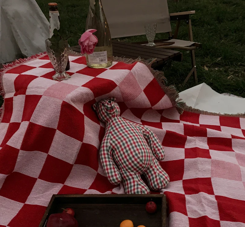 Wholesale Recycle Cotton Printed Quilted Waterproof Outdoor Camping Blanket  Custom Waterproof Picnic Blanket