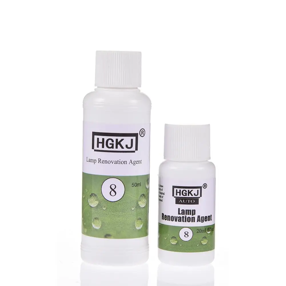 
20/50ML HGKJ-8 Car Headlight Cleaning Fluid Repair Refurbishment Fluid Detergent Car Light Cleaner 