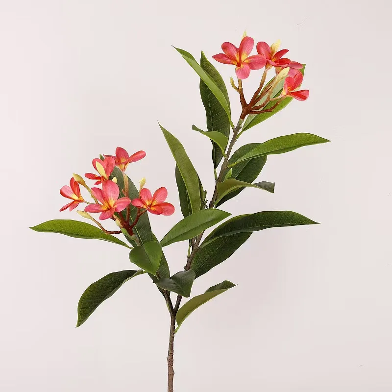 Hot Selling Mini Silk Real Touch Artificial Frangipani Flower For Home Wedding Party Events Decoration
