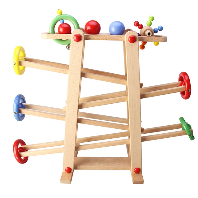 Трек автомобиля Деревянные игрушки развивающие Glide игры CDN-8622 Детские деревянные игрушки для детей