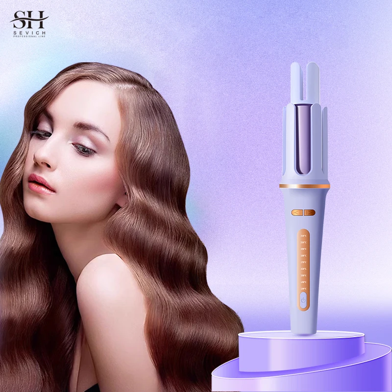 Automatic Hair Curler Temp Adjustable Rotating Styling Curlers Fast Heating Rotating Curling Iron