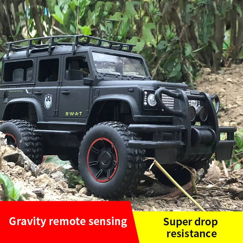 Multifunction Led Light Military Equipment Swat Police Simulation Model Truck Off-Road Rc Remote Control Car