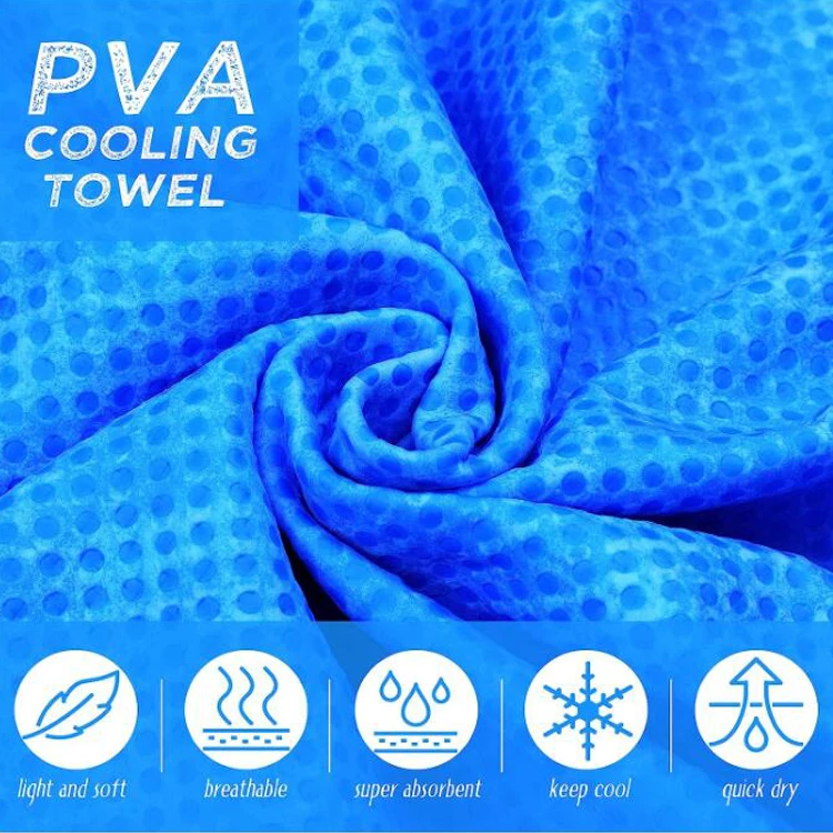 Instant Evaporate Evaporative Thick Cold Weave Ice Pva Cooling Towel