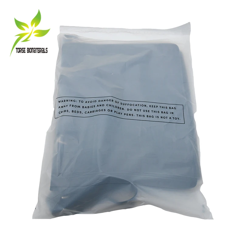 Customizable Self-Sealing Strip Compostable Clear Plastic Bag Multi-Purpose for Shoes Garments Mailing Made from PLA