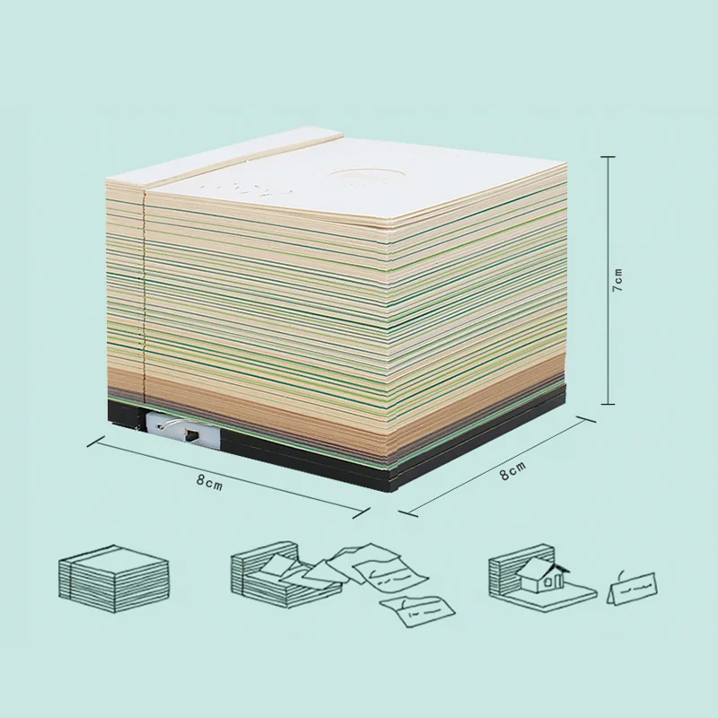 Shanghai Attractions Series 3d Paper Craft Album Bookmark Notes Paper Memo Cubes