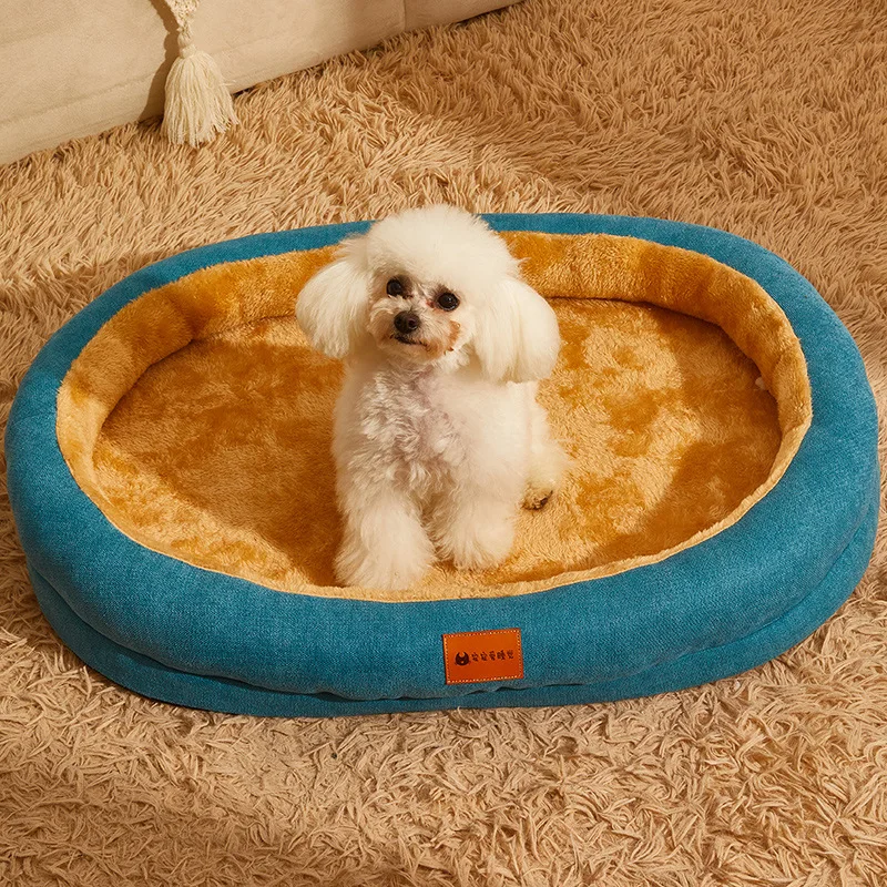 Luxury Soft Calming Donut Dog Bed Dropshipping Washable large Dog Sofa Cat Round Pet Beds Pet Beds & Accessories