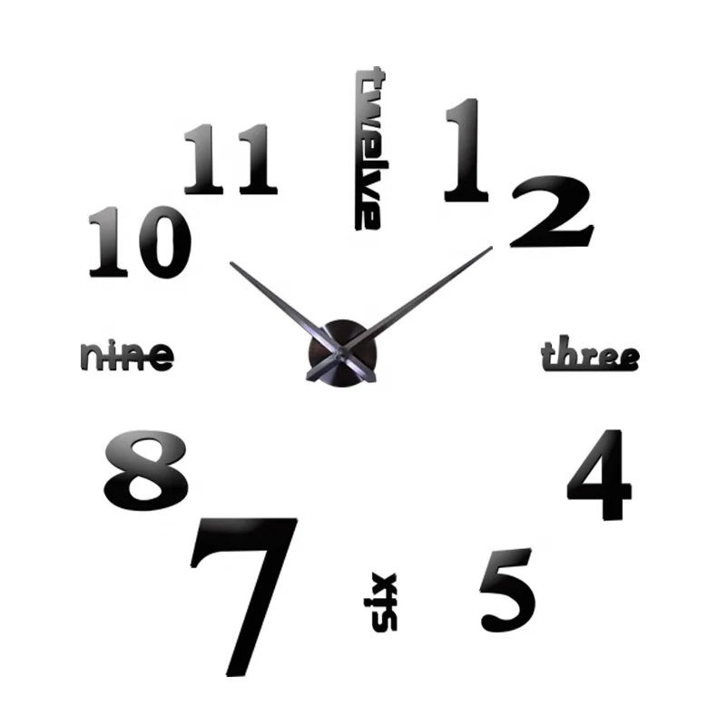 3d настенные часы, современные большие настенные часы «сделай сам», настенные часы для Интернет-магазина