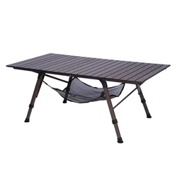 Outdoor Egg Roll Table 1.25m All Aluminum Alloy Folding Table Portable Camping Egg Roll Table