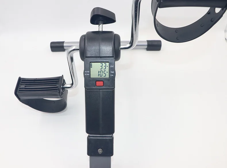 Under Desk Bike Pedal Exerciser Foldable with Electronic Display for Legs and Arms Workout