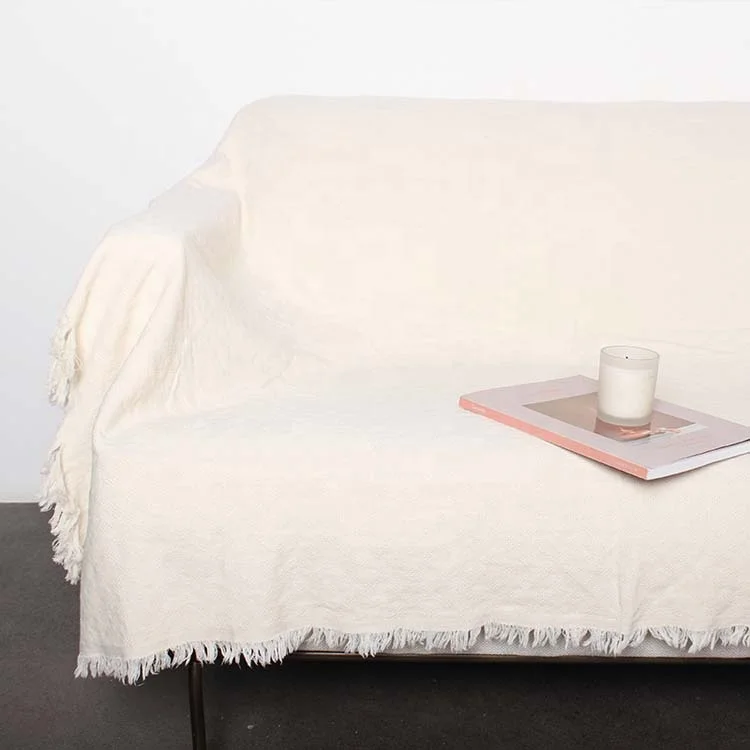 Factory high quality comfortable couch blankets boho woven throw blanket