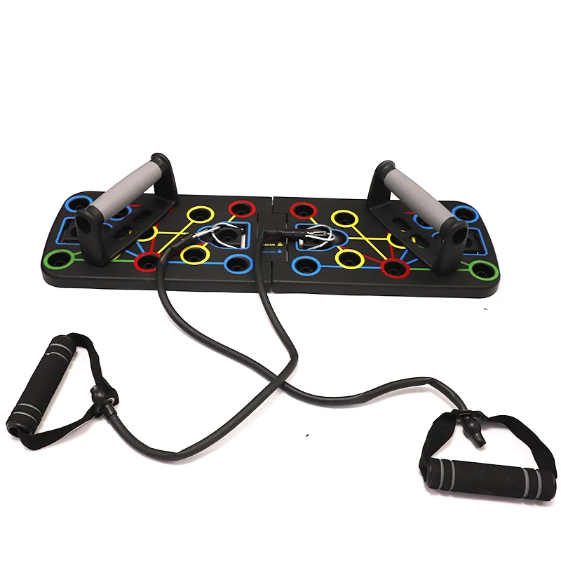 Amyup multifunctional portable fitness home training foldable push-up stand with tension band set