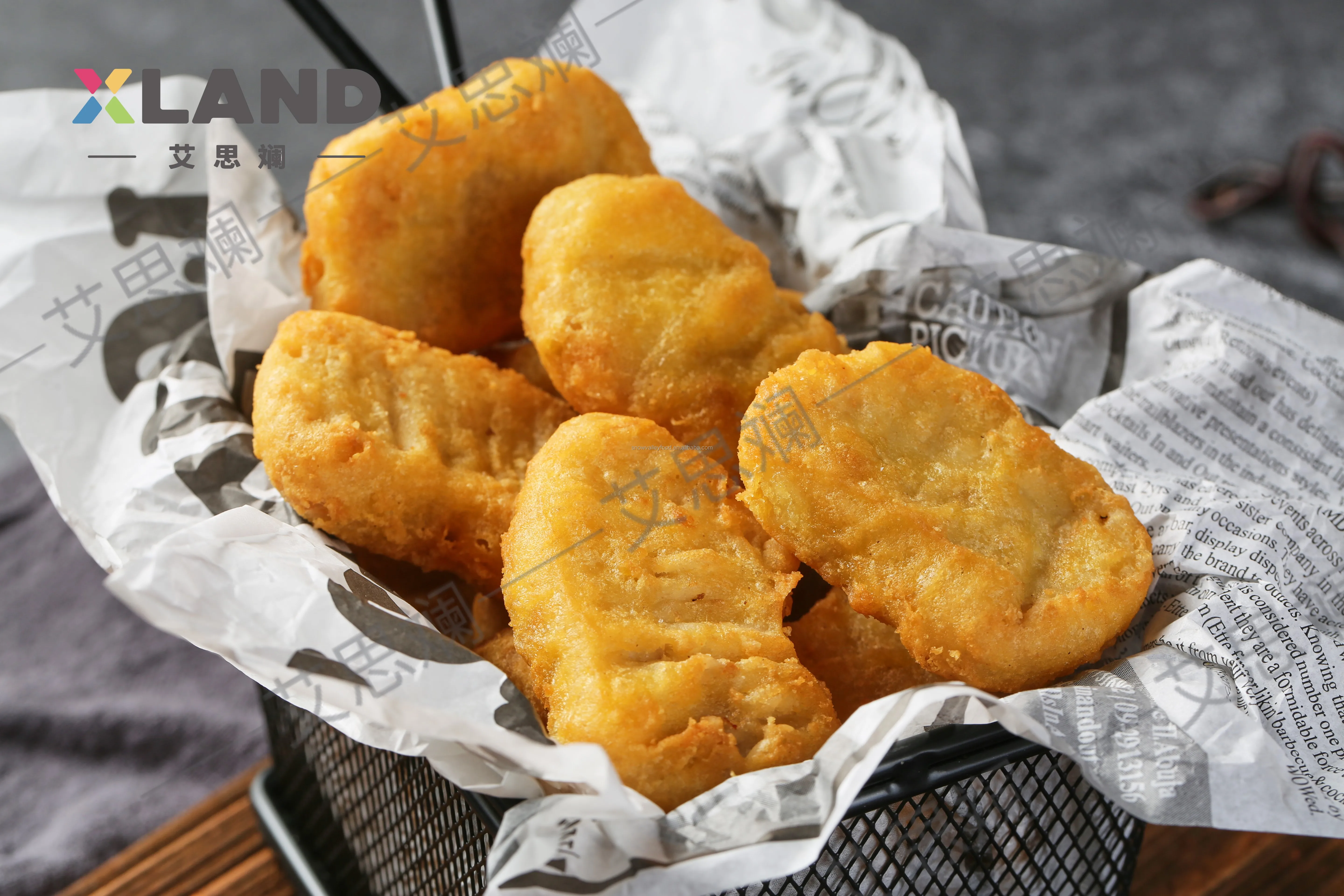 100% Plant Based Vegan Meatless Substitute fast cook Spicy Veggie gummy texture chicken Nuggets by Non-GMO Soy